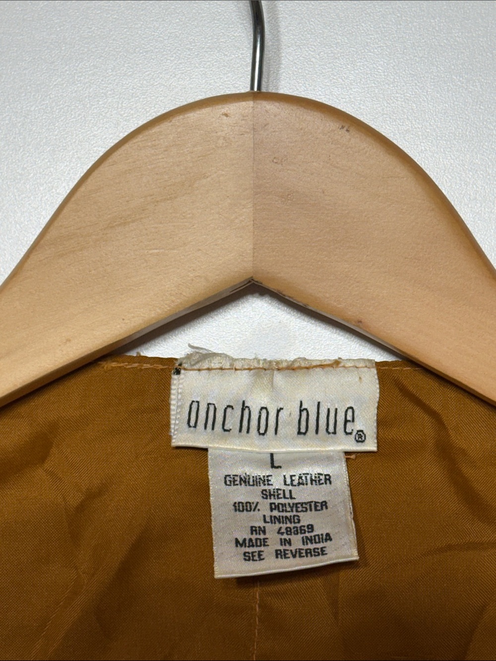 Anchor Blue Vintage Suede Leather Vest featuring lace embroidery details - Picture 15 of 15